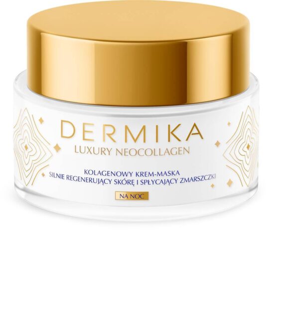 Dermika Luxury Neocollagen Kolagenowy Krem - Maska silnie regenerujący skórę i spłycający zmarszczki na noc  50ml - obrazek 2