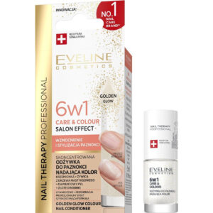 EVELINE Nail Therapy Professional Skoncentrowana odżywka do paznokci nadająca kolor – Golden Glow 5 ml