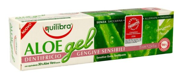 Equilibra Aloe Gel Pasta do zębów Sensitive 30% aloesu  75ml