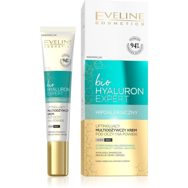 Eveline Bio Hyaluron Expert Liftingujący Multiodżywczy Krem pod oczy i na powieki 15ml