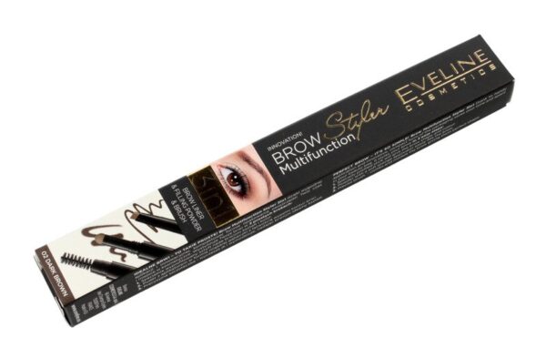 Eveline Brow Multifunction Styler Kredka do brwi 3w1 nr 02 Dark Brown