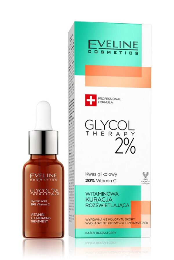 Eveline Glycol Therapy 2% Witaminowa Kuracja rozświetlająca 18ml