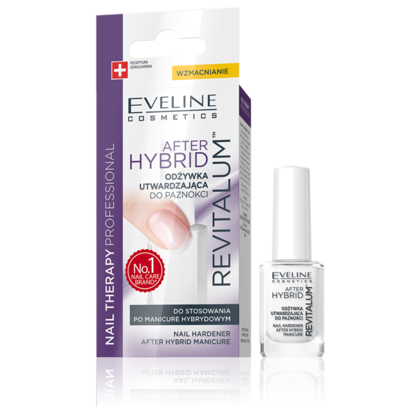 Eveline Nail Therapy Odżywka utwardzająca do paznokci After Hybrid Revitalum  12ml - obrazek 2