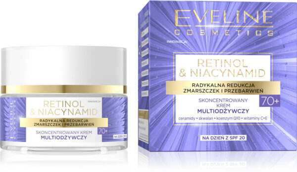 Eveline Retinol & Niacynamid 70+ Skoncentrowany Krem multiodżywczy SPF20 na dzień 50ml