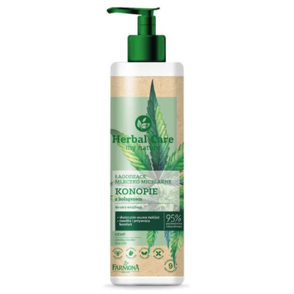 Farmona Herbal Care Łagodzące Mleczko micelarne Konopie  400ml