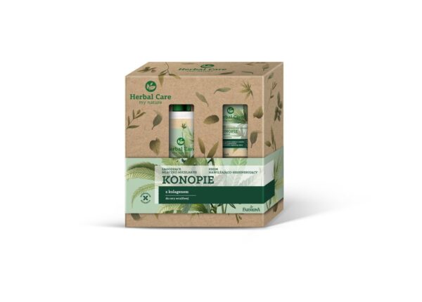 Farmona Zestaw prezentowy Herbal Care Konopie (Krem do twarzy 50ml+Mleczko micelarne 400ml)