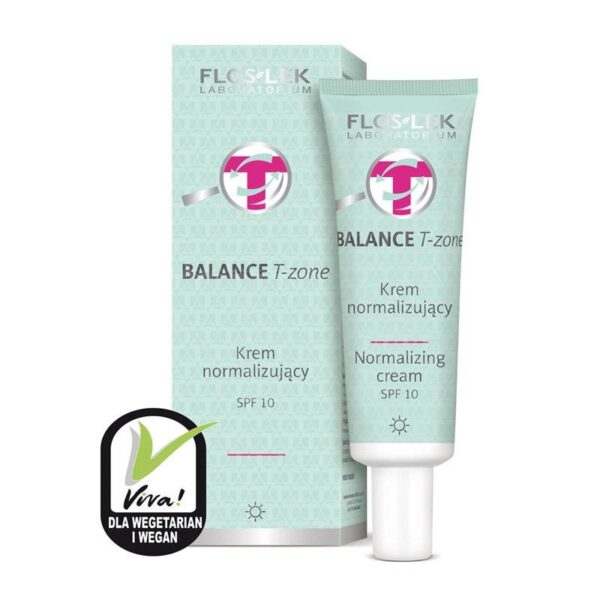 Floslek Balance T-Zone Krem normalizujący SPF10 na dzień do cery mieszanej  50ml - obrazek 2