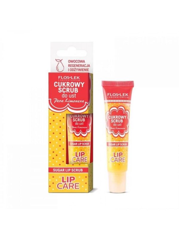 Floslek Lip Care Cukrowy scrub do ust Pera Limonera - zapach gruszki  14g