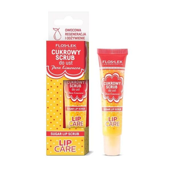 Floslek Lip Care Cukrowy scrub do ust Pera Limonera - zapach gruszki  14g - obrazek 2