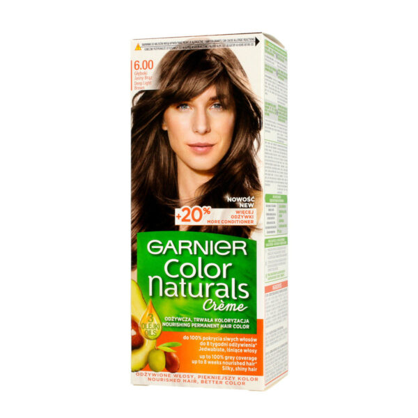 Garnier Color Naturals Krem koloryzujący nr 6.00 Głęboki Jasny Brąz