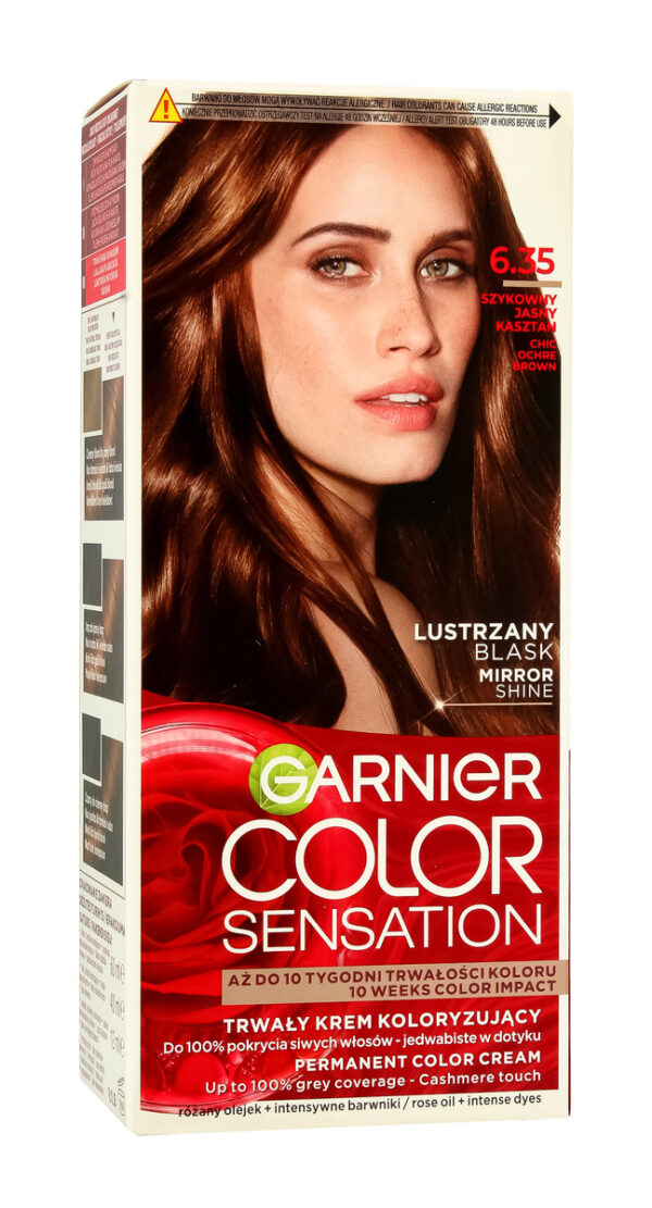 Garnier Color Sensation Krem koloryzujący 6.35 Chic Brown- Szykowny jasny kasztan