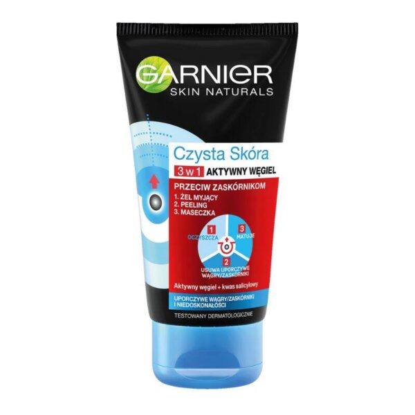 Garnier Skin Naturals Czysta Skóra Aktywny Węgiel Żel 3w1  150ml