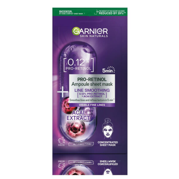 Garnier Skin Naturals Maska wygładzająca na tkaninie Pro-Retinol