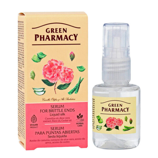 Green Pharmacy Serum na łamliwe końcówki włosów – jedwab w płynie 30ml