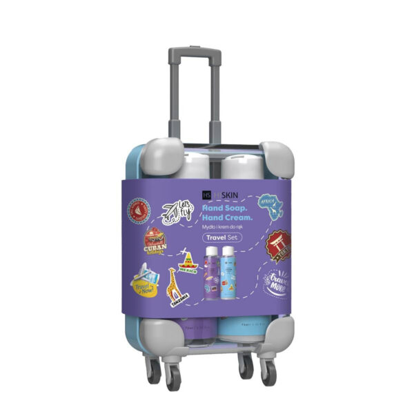HISKIN Travel Set Zestaw podróżny – walizka (mydełko+krem do rąk 75mlx2)