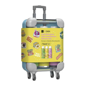 HISKIN Travel Set Zestaw podróżny – walizka (szampon+odżywka+żel pod prysznic 95mlx3)