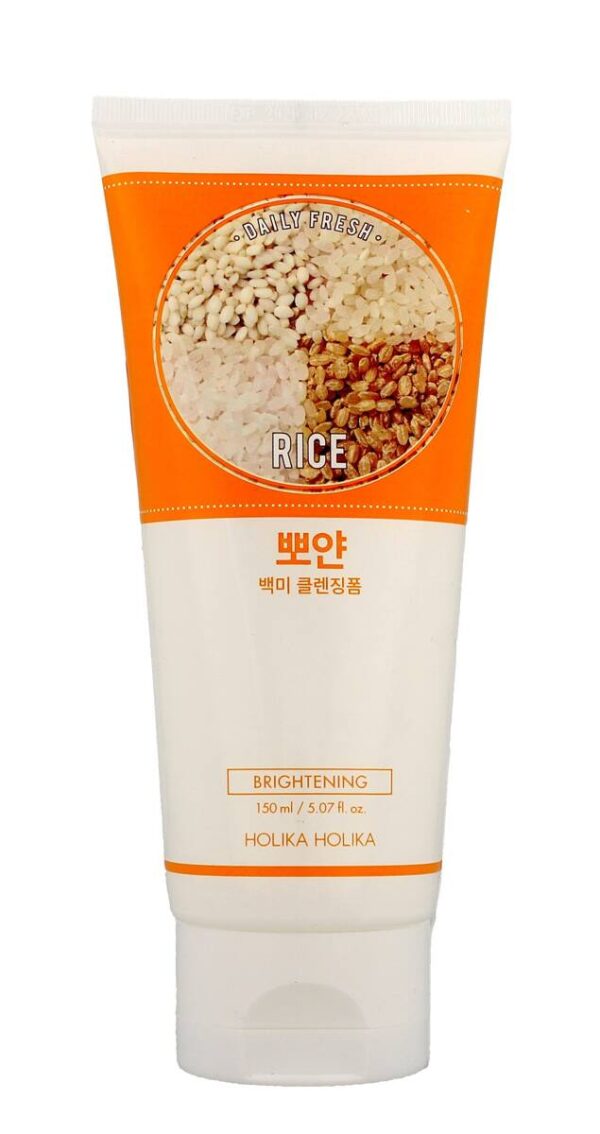 Holika Holika Daily Fresh Pianka oczyszczająca rozjaśniająca Rice 150ml