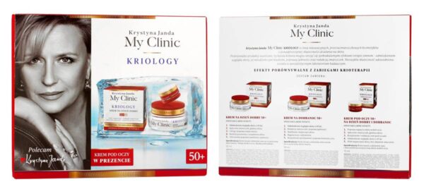 JANDA Zestaw prezentowy My Clinic Kriology 50+ (krem na dzień 50ml + krem na noc 50ml + krem pod oczy 15ml) - obrazek 2