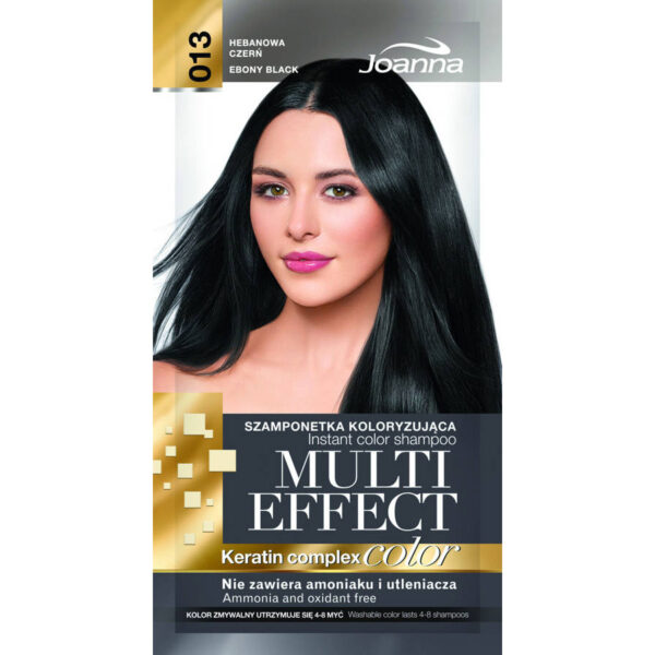 Joanna Multi Effect Color Keratin Complex Szamponetka 13 Hebanowa Czerń  35g