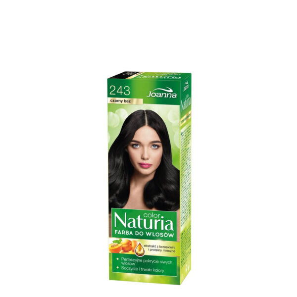 Joanna Naturia Color Farba do włosów nr 243-czarny bez  150g