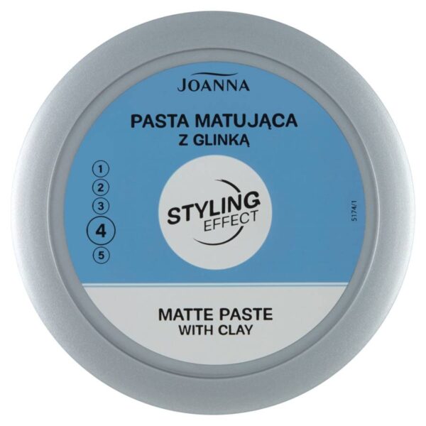 Joanna Styling Effect Pasta do włosów matująca z glinką 100g - obrazek 3