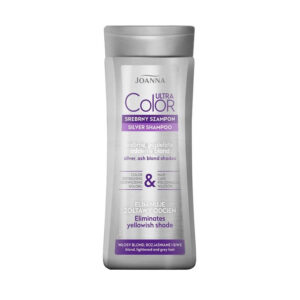 Joanna Ultra Color Srebrny Szampon do włosów eliminujący żółtawy odcień – srebrne i popielate odcienie blond 200ml