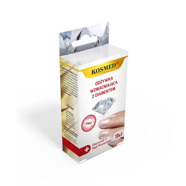 KOSMED Diamond Nail Protection 10w1 Odżywka wzmacniająca z diamentem 10ml