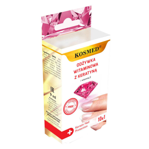 Kosmed Odżywka do paznokci witaminowa z keratyną 10w1  9ml