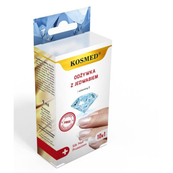Kosmed Silk Nail Protection 10w1 Odżywka do paznokci z jedwabiem i witaminą E 10w1  9ml