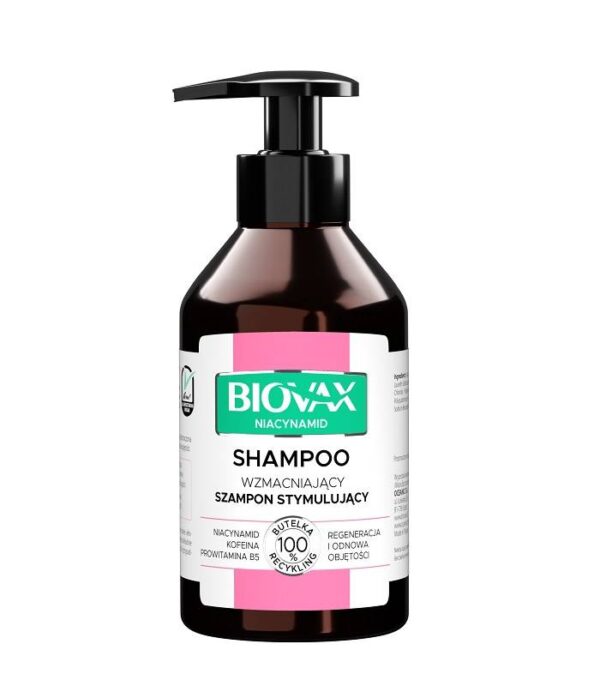 L'BIOTICA Biovax Niacynamid Wzmacniający Szampon stymulujący z niacynamidem  200ml