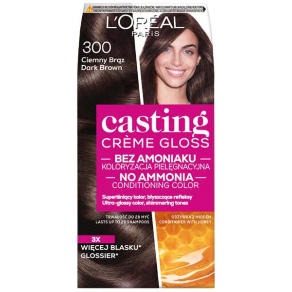 L'Oréal Casting Créme Gloss Krem koloryzujący 300 Ciemny Brąz