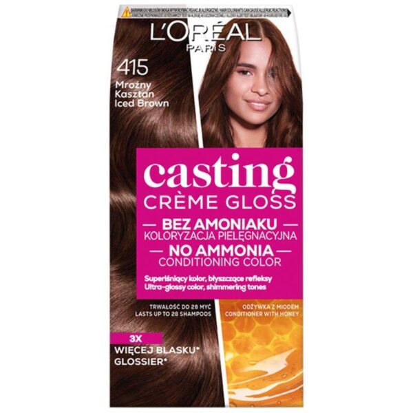 L'Oréal Casting Créme Gloss Krem koloryzujący 415 Mroźny Kasztan