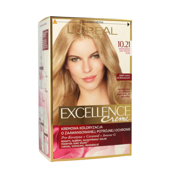 Loreal Excellence Creme Krem koloryzujący 10.21 bardzo jasny blond perłowy