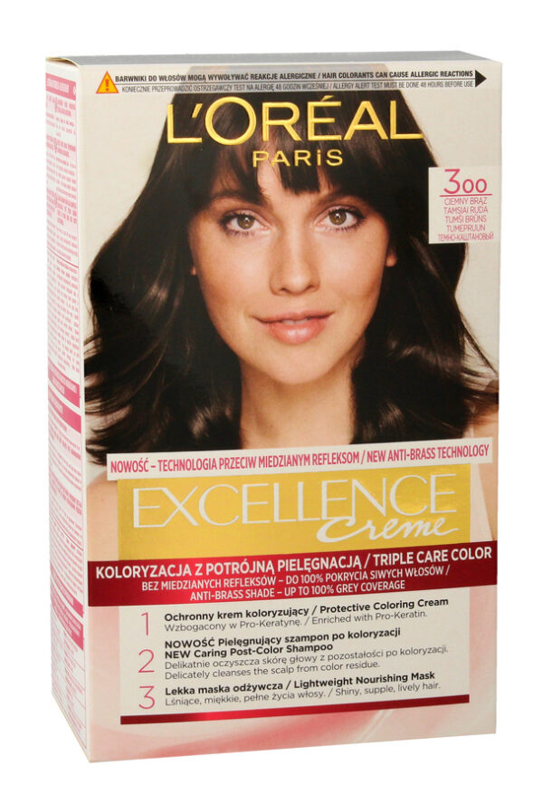 Loreal Excellence Creme Krem koloryzujący 3 ciemny brąz