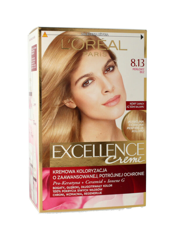 Loreal Excellence Creme Krem koloryzujący 8.13 perłowy beż - obrazek 2