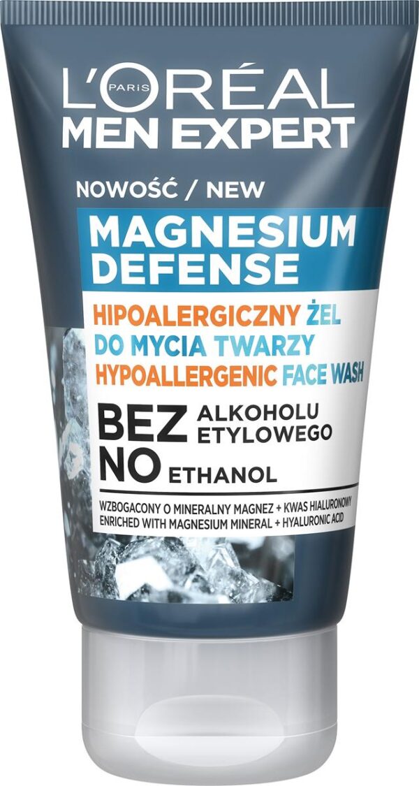 Loreal Men Expert Hipoalergiczny Żel do mycia twarzy Magnesium Defence 100ml