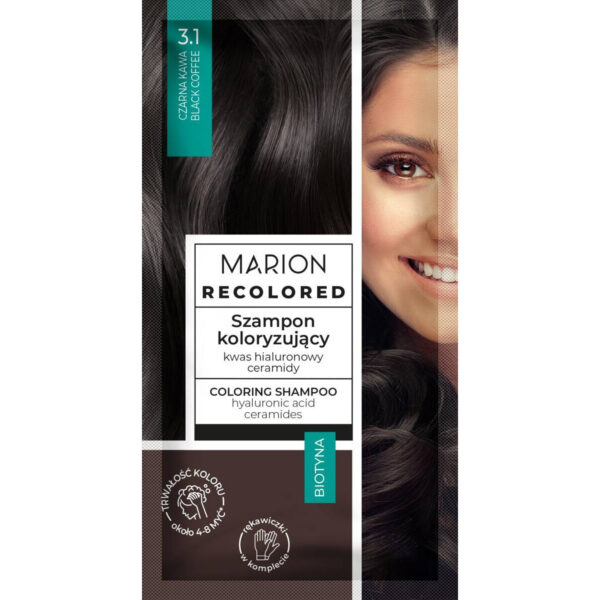 MARION Recolored Szampon koloryzujący nr 3.1 Czarna Kawa (4-8 myć) 35ml