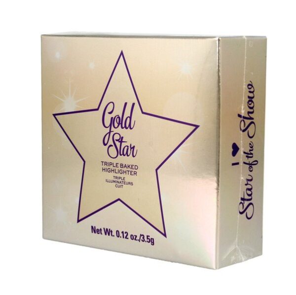 Makeup Revolution Star of the Show Rozświetlacz Gold Star - obrazek 3