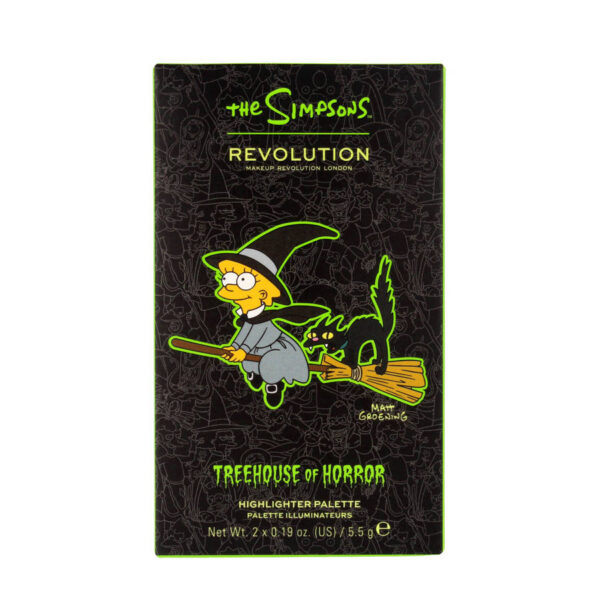 Makeup Revolution simpsons Paleta rozświetlaczy do twarzy Lisa The Witch