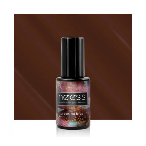 NEESS Lakier hybrydowy kauczukowy 7477 Prawie czarny 4ml