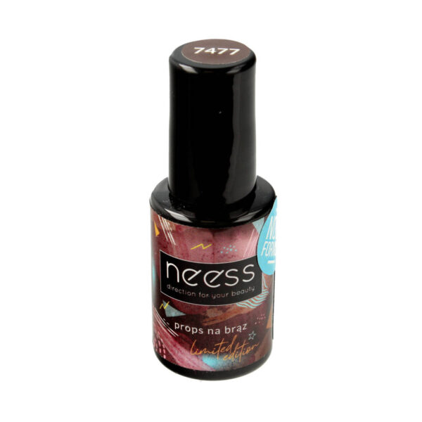 NEESS Lakier hybrydowy kauczukowy 7477 Prawie czarny 4ml