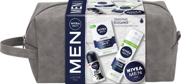 NIVEA Men Zestaw prezentowy dla mężczyzn Sensitive Elegance - w kosmetyczce