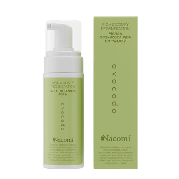 Nacomi  Rich&Comfy Regeneration Avocado Oczyszczająca pianka do mycia twarzy 150ml