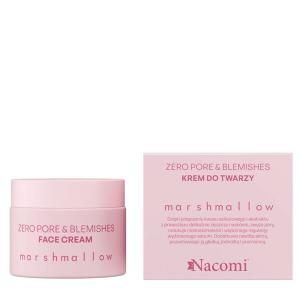 Nacomi Zero Pore&Blemishes Marshmallow Krem do twarzy z kwasem salicylowym 40ml