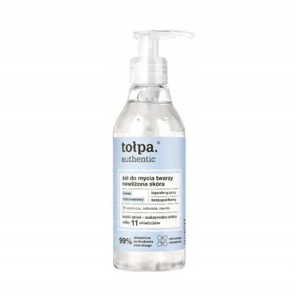 Nawilżający żel do mycia twarzy tołpa. authentic 195 ml