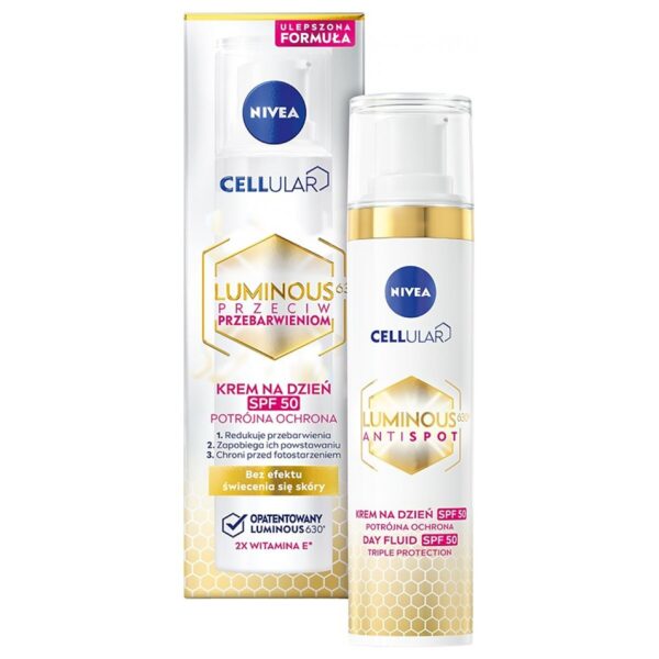 Nivea Cellular Luminous630 Krem Przeciw Przebarwieniom Na Dzień SPF50 40 Ml