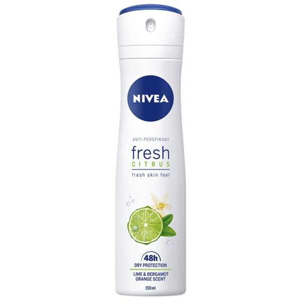 Nivea Dezodorant Fresh Citrus 48h spray damski 150ml