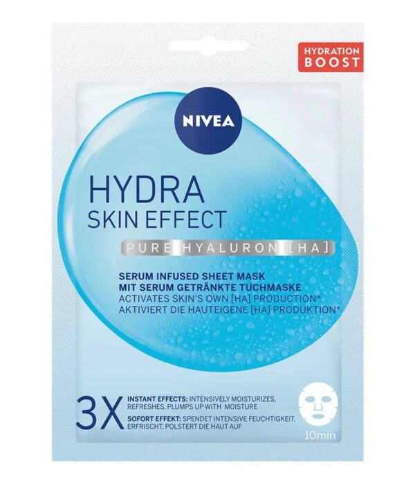 Nivea Hydra Skin Effect Nawadniająca Maska-serumw płacie.