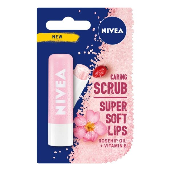 Nivea Lip Care Pielęgnujący Peeling do ust Rosehip Oil  4.8g - obrazek 2