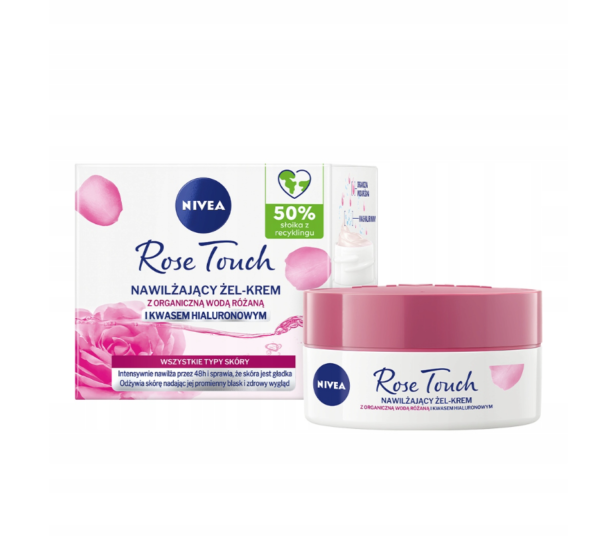 Nivea Rose Touch Nawilżający Żel-krem Do Twarzy 50ml